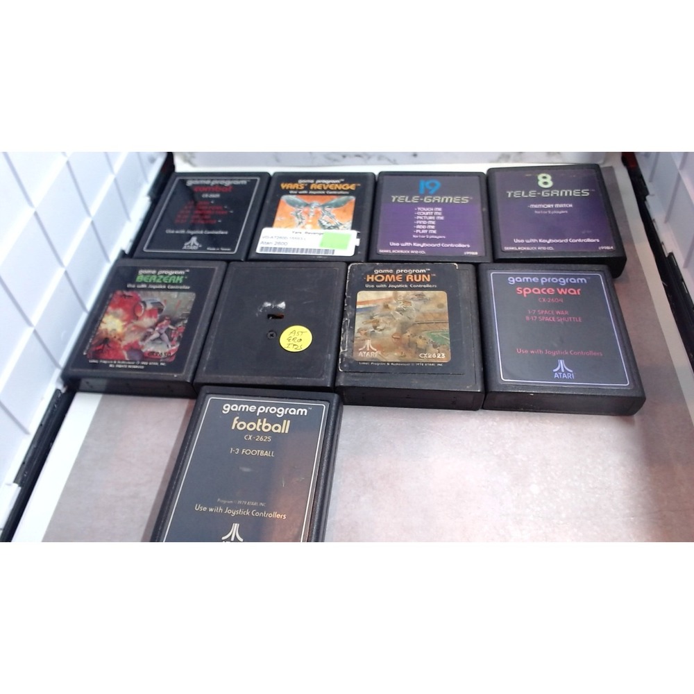 Lot of 9 Atari 2600 Games Tested Working Missing Front Labels Combat Asteroids